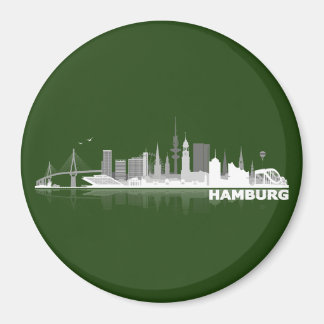 /Hamburgo City horizonte imán kühlschrankmagnet