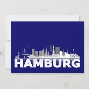 Hamburgo City horizonte tarjeta