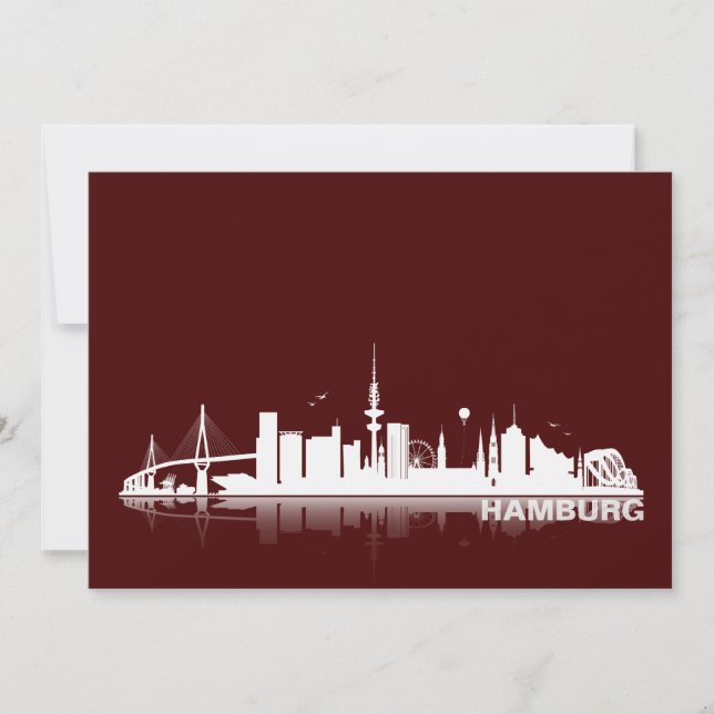 Hamburgo City horizonte tarjeta (Anverso)