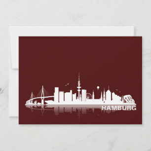 Hamburgo City horizonte tarjeta