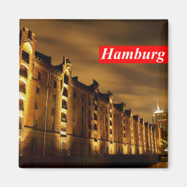 Hamburgo - ciudad de memoria con noche imán -