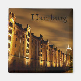 Hamburgo - ciudad de memoria con noche imán -