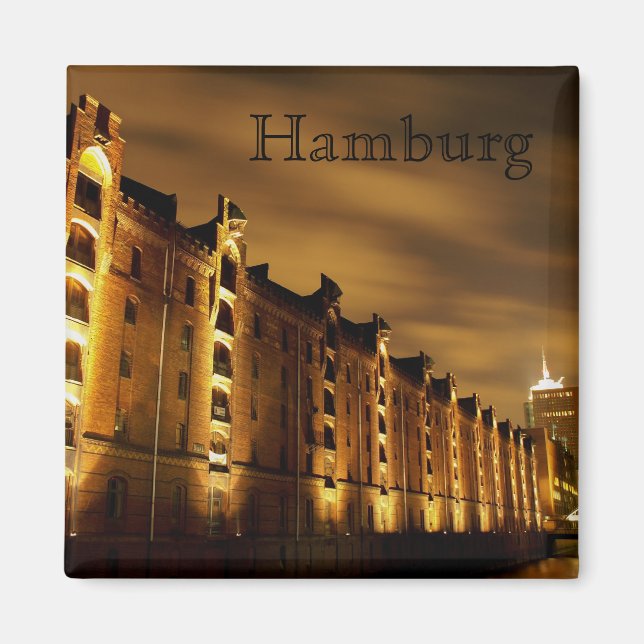 Hamburgo - ciudad de memoria con noche imán - (Frente)