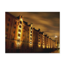 Hamburgo - ciudad de memoria con noche tarjeta