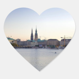 Hamburgo pegatina bordador puerto corazón