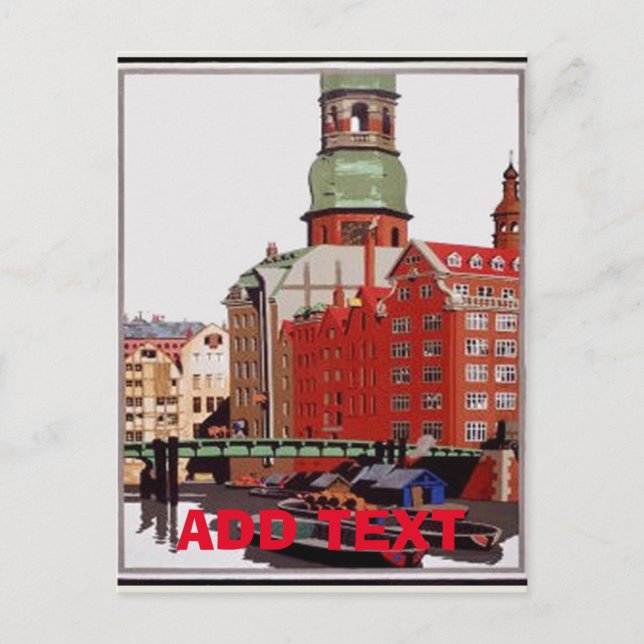 Hamburgo Vintage, editar texto postal (Anverso)
