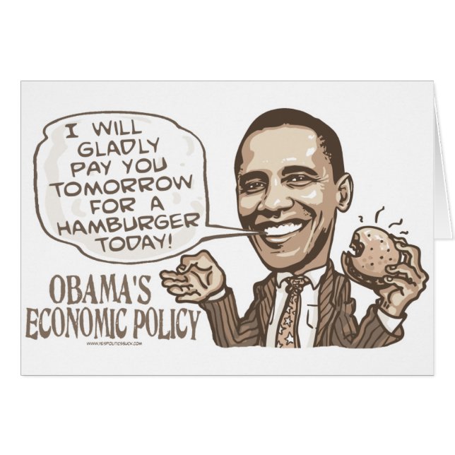 Hamburguesa de Barack que come el engranaje de (Anverso (Horizontal))