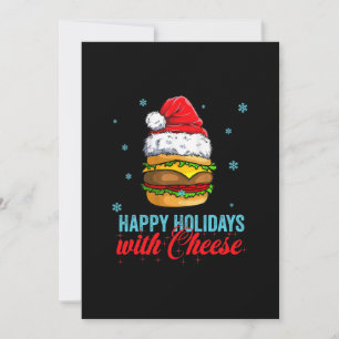 Hamburguesa de queso de Navidad Felidas Fiestas co
