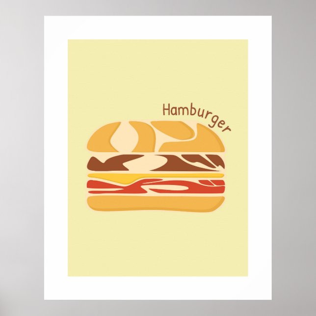 Hamburguesa en arte japonés kanji/Hiragana en pare (Frente)