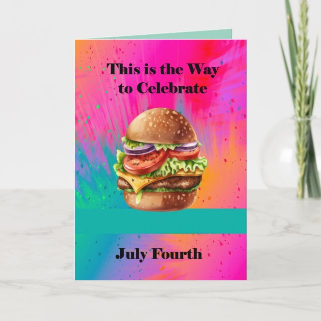 Hamburguesa en la cuarta tarjeta (Anverso)