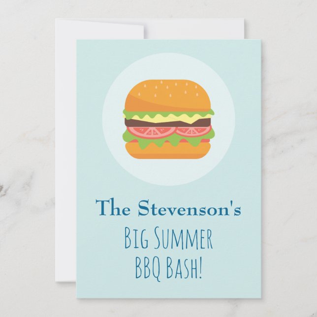 Hamburguesa - Invitación a la fiesta de verano en  (Anverso)