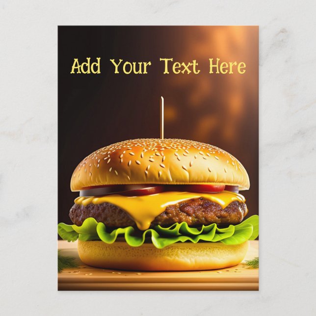 Hamburguesa personalizada - postal (Anverso)