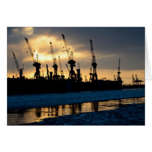 Hamburguesa puerto puesta de sol - Hamburgo