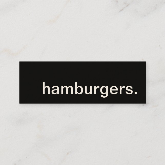 hamburguesas. tarjeta de caza de lealtad (Anverso)