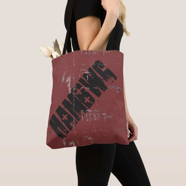 HAMbWG - Bolsa de la tota - Negro/Rojo inverso (Detalle)
