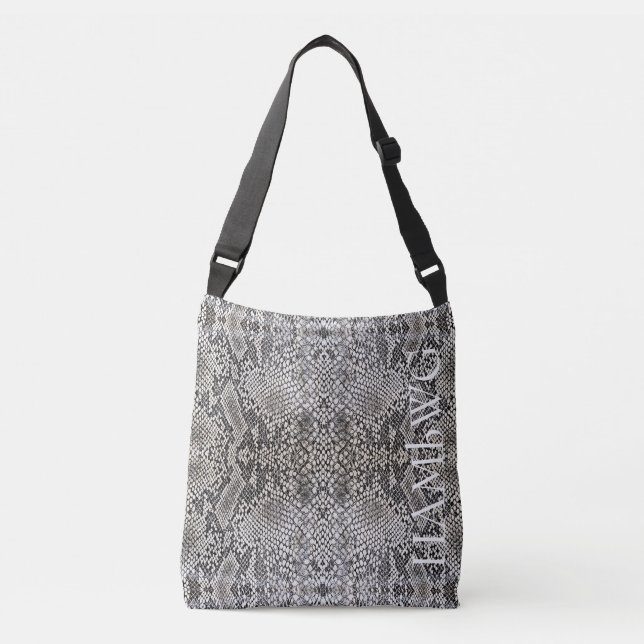 HAMbWG Bolsa o Tote de cuerpo cruzado - B W Piel d (Anverso)