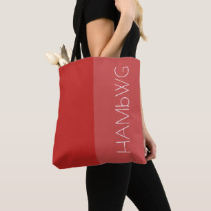 HAMbWG - Bolsa Tote - Logo rojo/rojo w HAMbWG