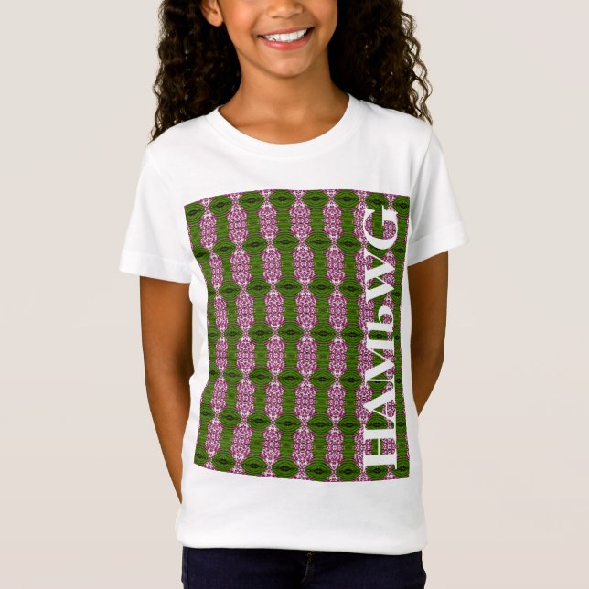HAMbWG - Camisa T del Chica - Rosa Verde (Anverso)