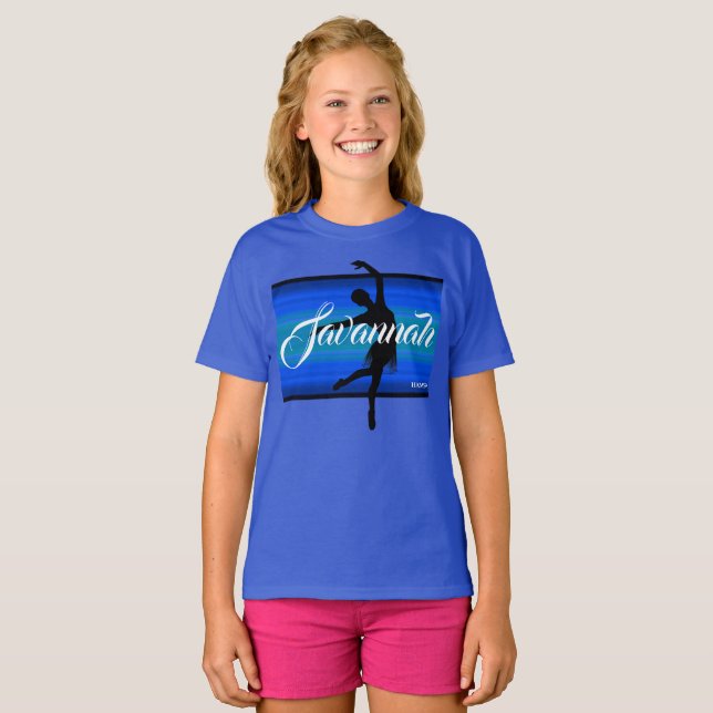 HAMbWG - Camiseta para niños - Balerina azul (Anverso completo)