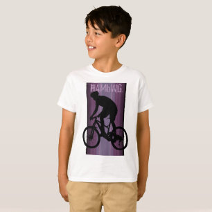 HAMbWG - Camiseta T - Motociclista de frambuesa