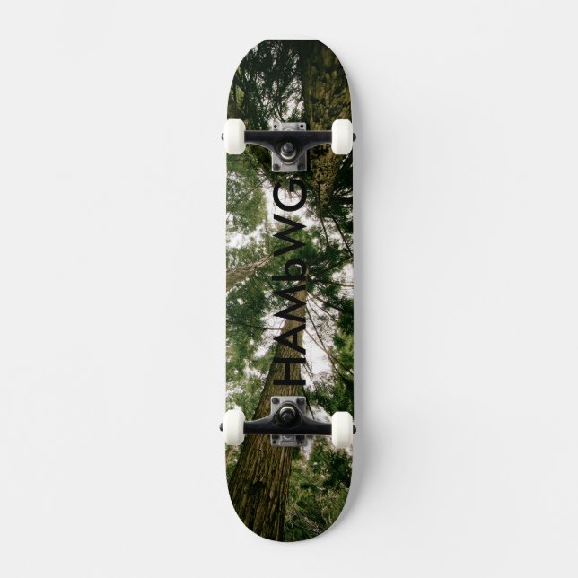HAMbWG Dsgn - Skateboard de arce duro - Bosque (Anverso)