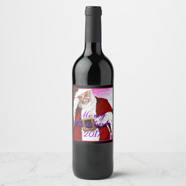 HAMbWG - Etiqueta de botella de vino - Santa Claus (Anverso)