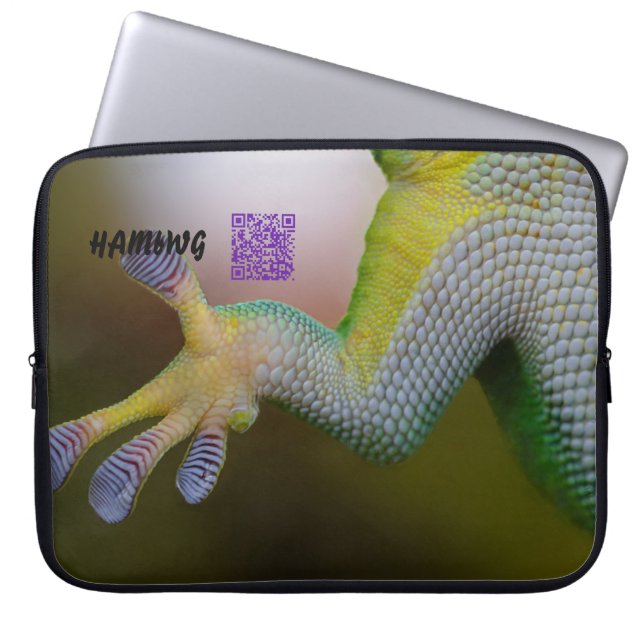 HAMbWG - Funda para portátil - Lagarto con logotip (Frente)