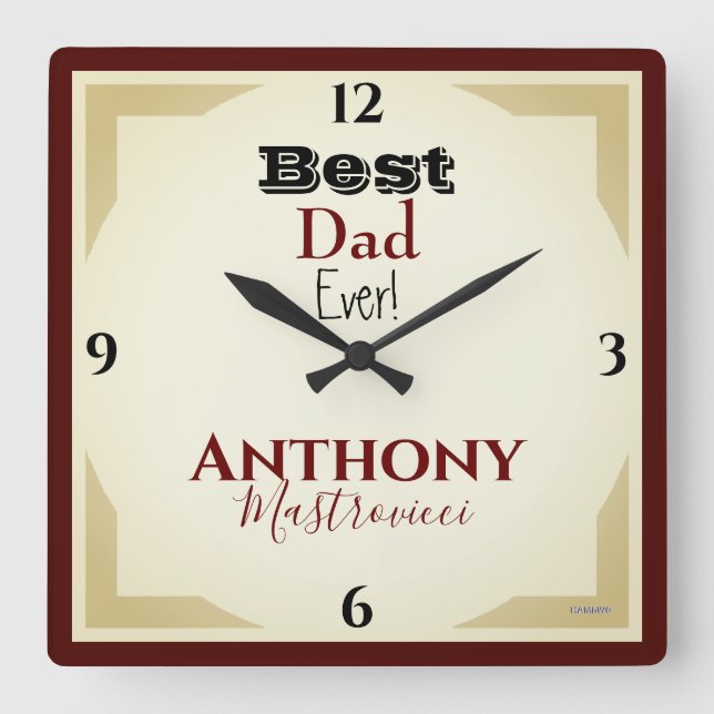 HAMbWG Mejor reloj de pared de papá (Anverso)