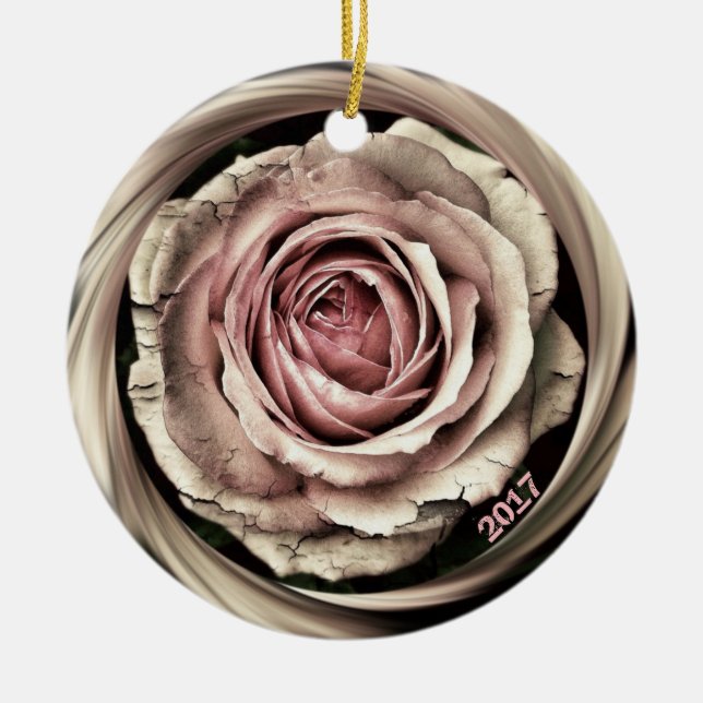 HAMbWG - Ornamento - Rosa de época - Personalizabl (Frente)