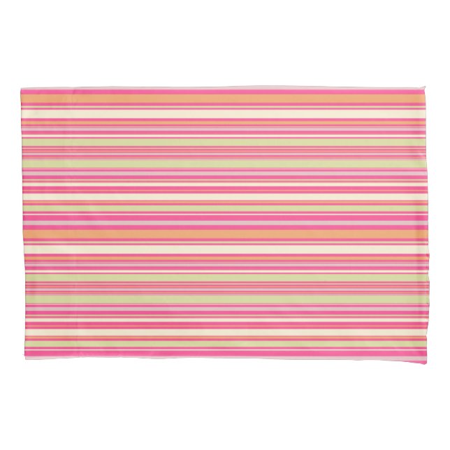 HAMbWG - Par de Fundas de Almohada - Raya de Barra (Anverso-izquierdo)