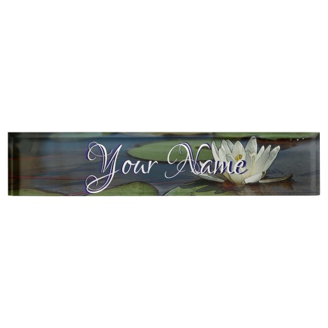 HAMbWG - Placa de nombre de escritorio - Nenúfar (Anverso)