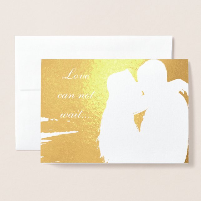 HAMbWG - Tarjeta de Relieve metalizado dorado - El (Anverso con sobre)