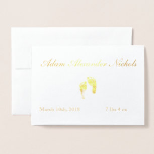 HAMbWG - Tarjeta de Relieve metalizado dorado - In