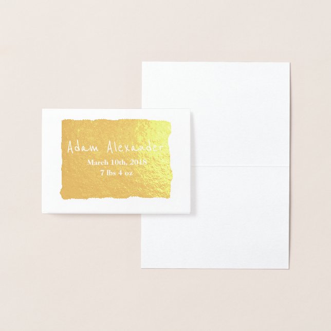 HAMbWG - Tarjeta de Relieve metalizado dorado - In (Demostración)