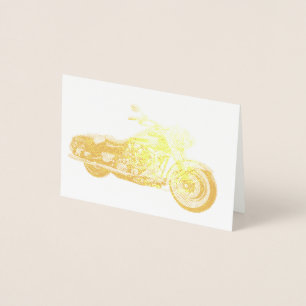 HAMbWG - Tarjeta de Relieve metalizado dorado - Mo