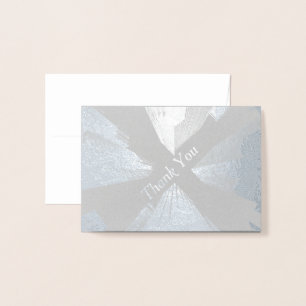 HAMbWG - Tarjeta de Relieve metalizado plateado -