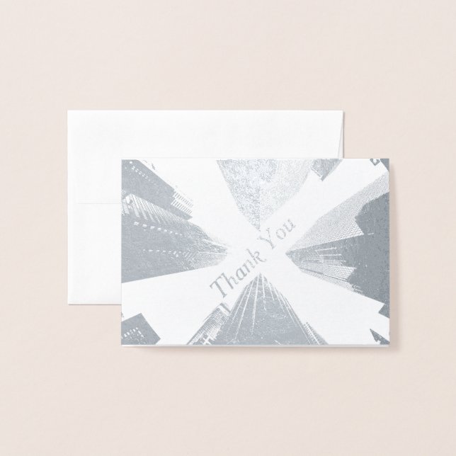 HAMbWG - Tarjeta de Relieve metalizado plateado -  (Anverso con sobre)