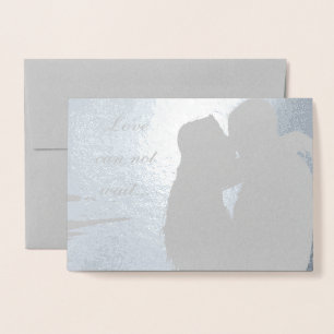 HAMbWG - Tarjeta de Relieve metalizado plateado -