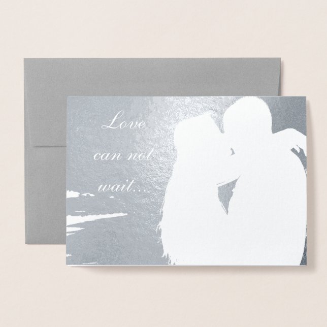 HAMbWG - Tarjeta de Relieve metalizado plateado -  (Anverso con sobre)