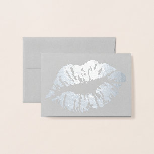 HAMbWG - Tarjeta de Relieve metalizado plateado - 