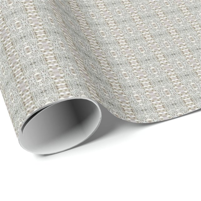 HAMbyWG - Ajuste de regalo - Papel Boda de Perlas  (Esquina del rollo)
