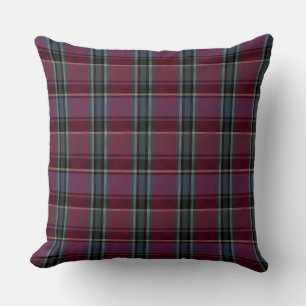HAMbyWG - Almohada decorativa - Cuadros burdeos y
