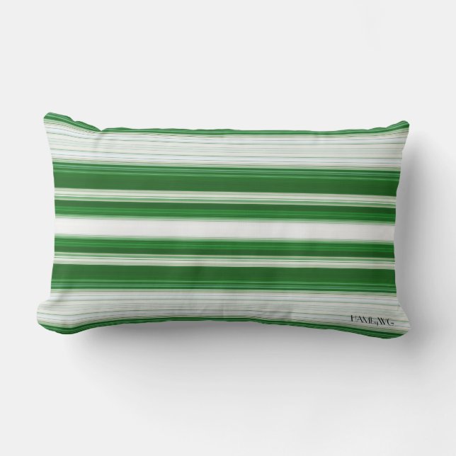 HAMbyWG - Almohada lumbar - Gradiente blanco verde (Anverso)