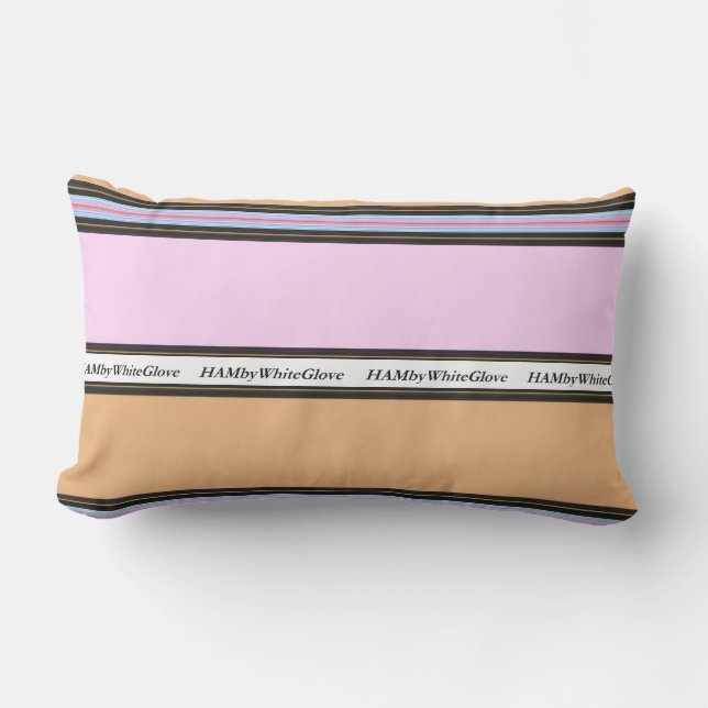 HAMbyWG - almohada lumbar - rosa y beige (Anverso)