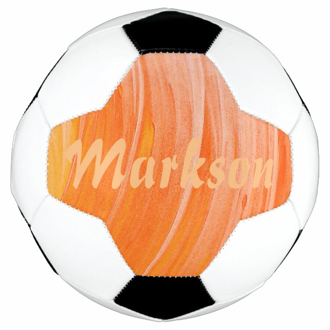 HAMbyWG - Balón de fútbol - Swirl Naranja (Anverso)