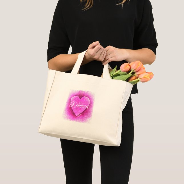 HAMbyWG - Bolsa de la tote - Corazón rosado calien (Anverso (producto))