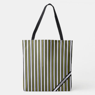 HAMbyWG - Bolsa LG Tote - Banda negra amarilla bla