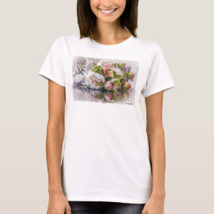 HAMbyWG - Camiseta para mujeres - Peonías acuarela