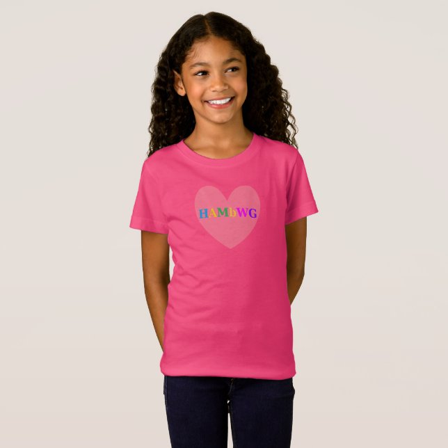 HAMbyWG - Camisetas - Logotipo Heart w - Rosa (Anverso completo)