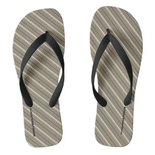 HAMbyWG - Chanclas Marrón/Beige Mezcla Rayas Hombr